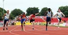 No 1 Leon Reid (Avon) wins the Senior Boys 100 metres.